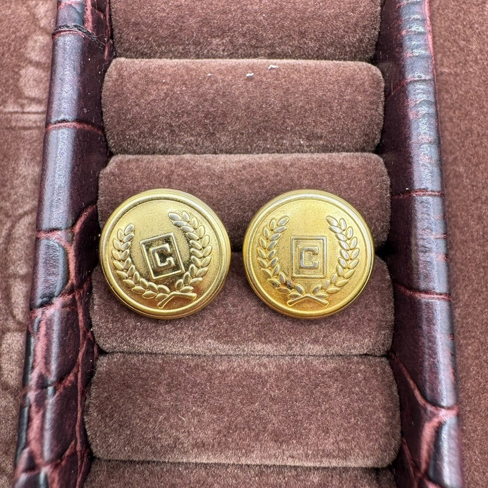 Chaps Gold Buttons Replacement Crest Logo 15mm Wrist Cuff Blazer Set 2 Uniform